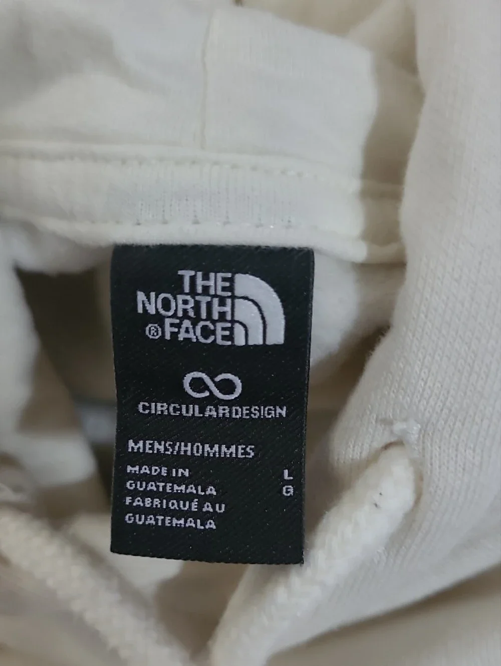The North Face Men's Cream Crewneck Hoodie Sweatshirt Size Large